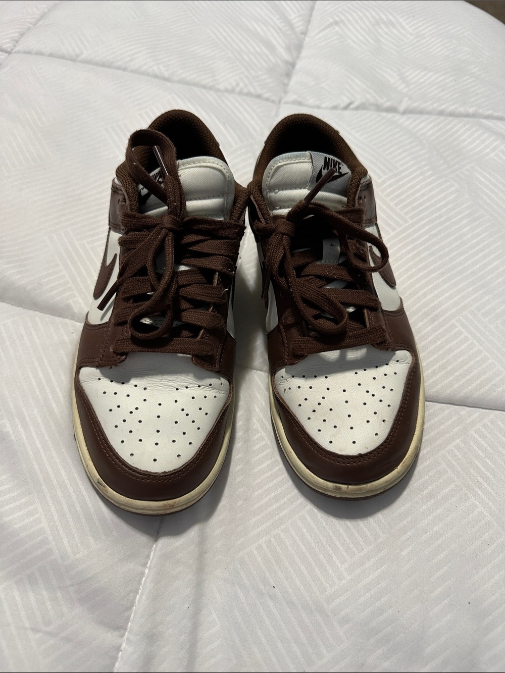 Nike women’s dunks- Brown and White